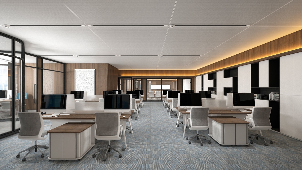 Empty office with desks